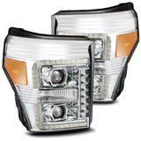 AlphaRex LUXX-Series LED Projector Headlights for Ford Super Duty - Chrome