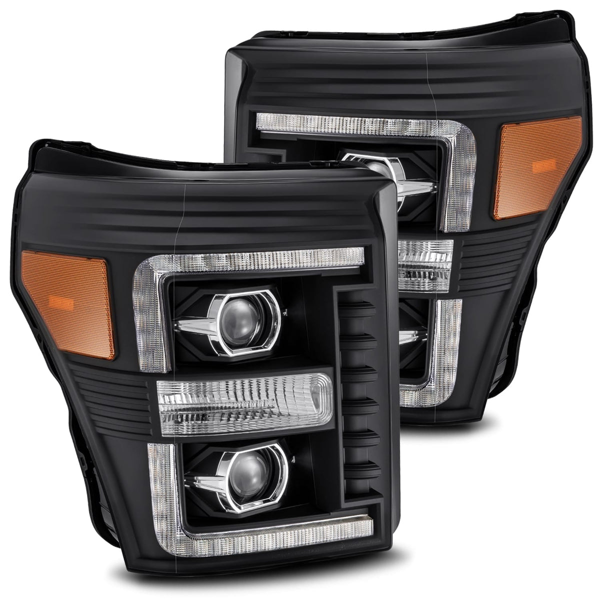 AlphaRex PRO-Series Halogen Projector Headlights for Ford Super Duty - Black