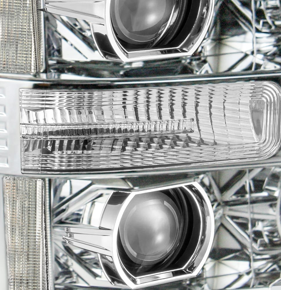 AlphaRex PRO-Series Halogen Projector Headlights for Ford Super Duty - Chrome