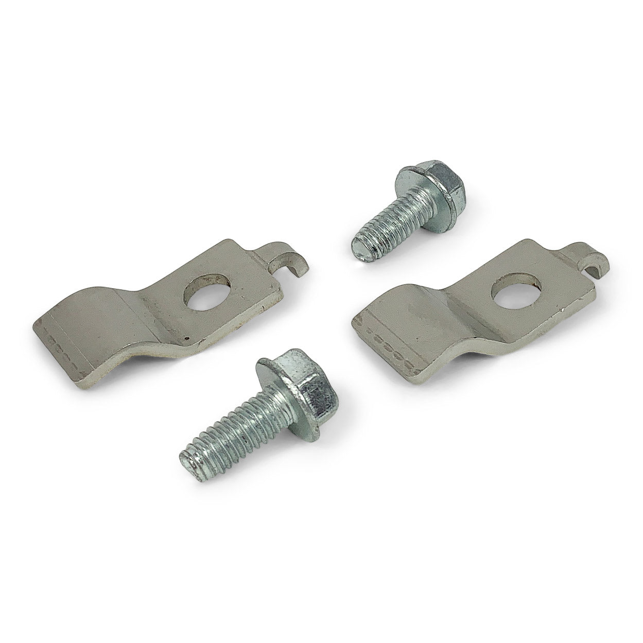 Metal mounting brackets and bolts for overlanding vehicle accessories