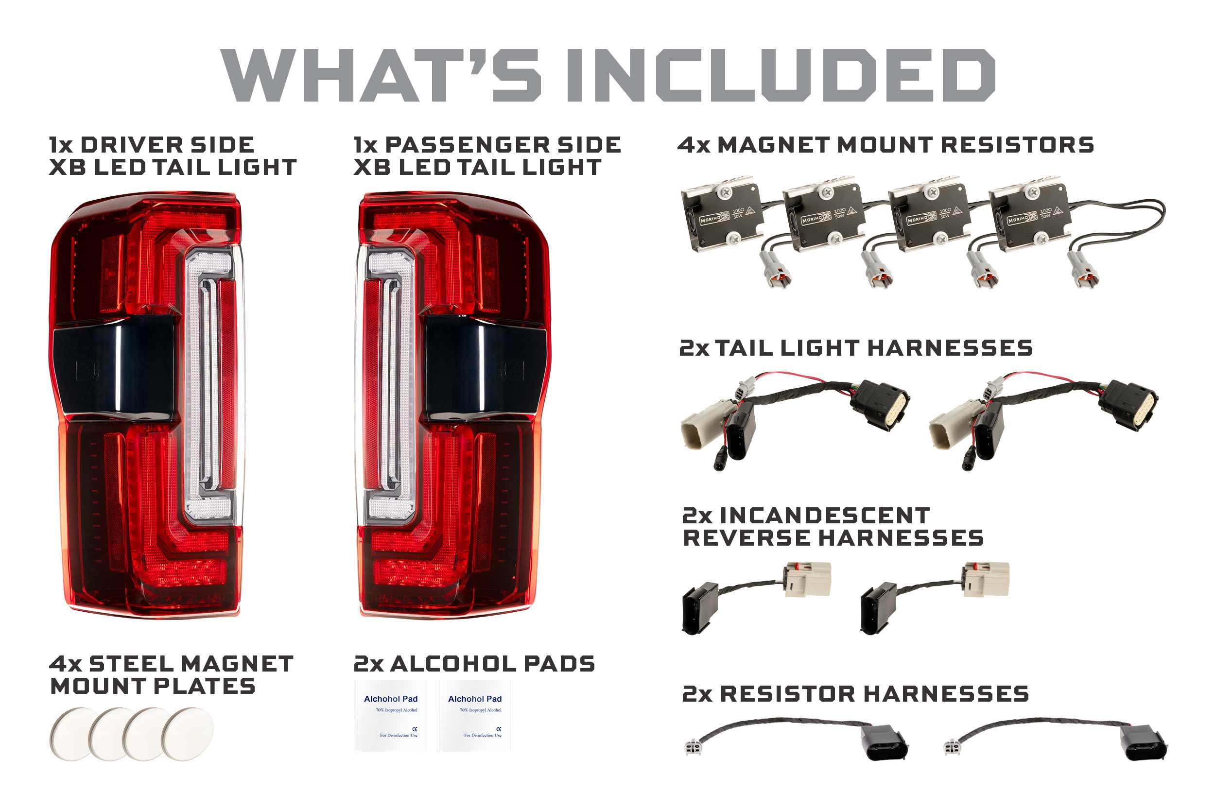 Morimoto Super Duty XB LED Tail Lights (Red) (23-27)
