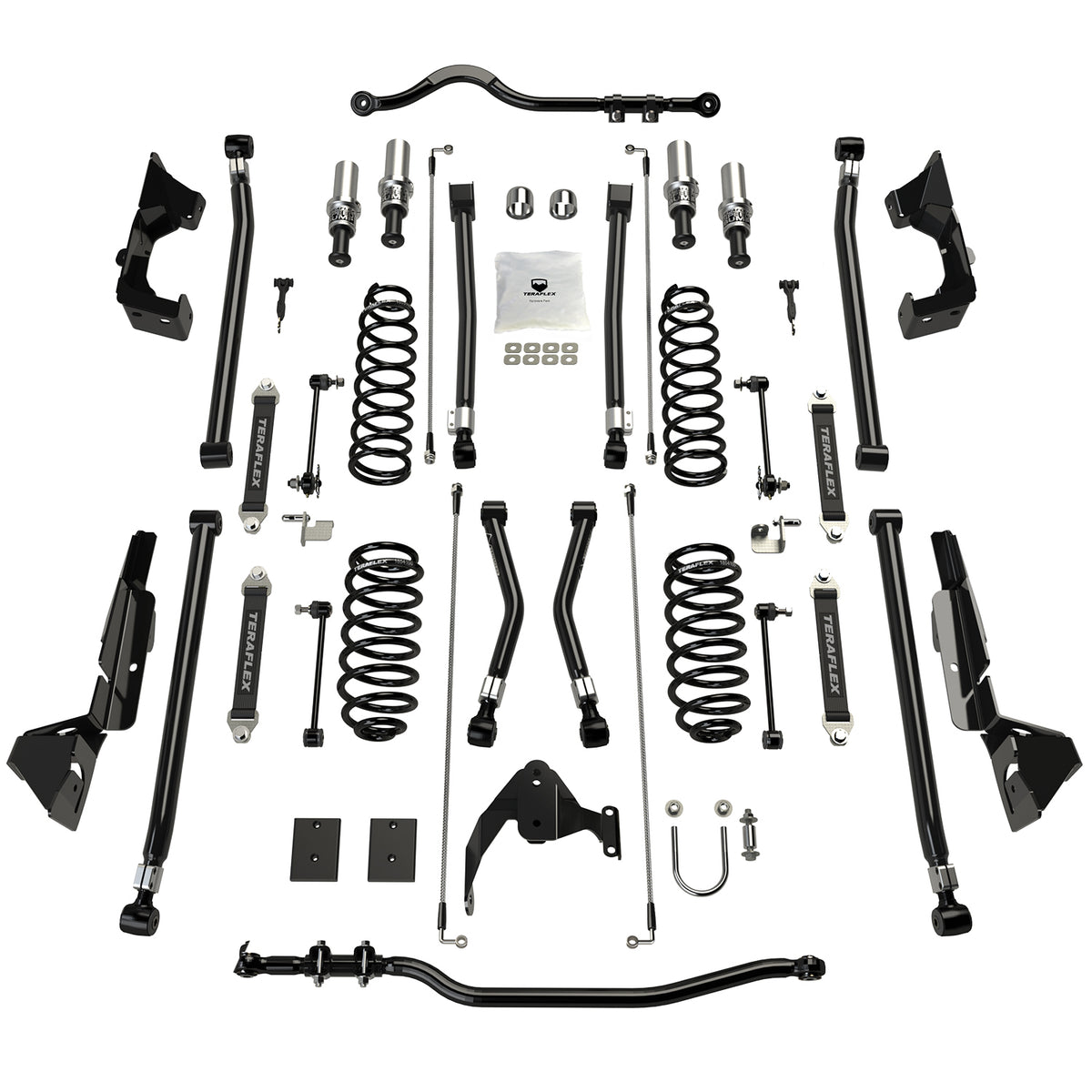 TeraFlex 4" Alpine CT4 Prerunner long arm suspension system for 2-door Jeep Wrangler JK