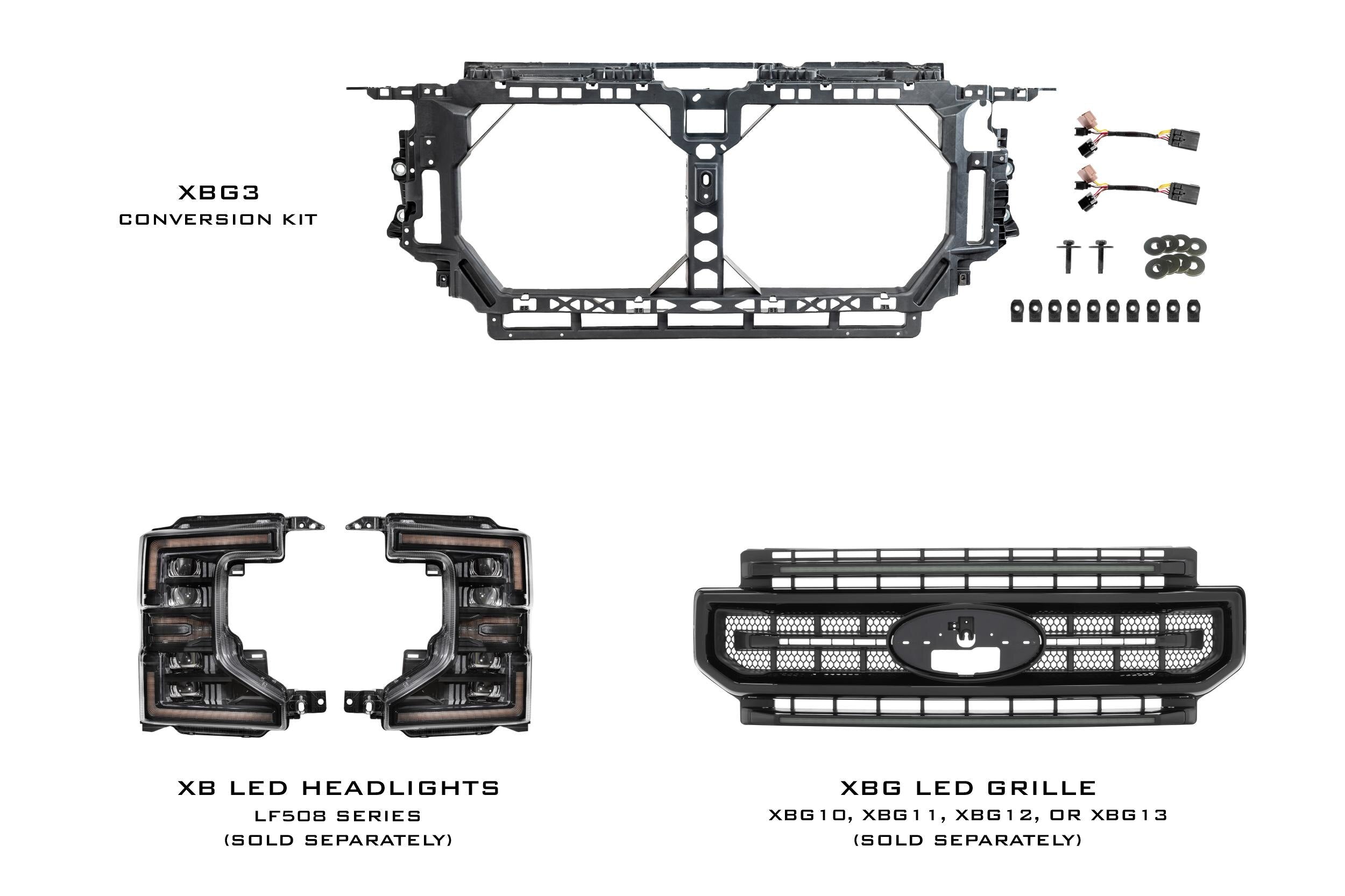 Morimoto Ford Super Duty Facelift Kit 17-19 to 20-22 Front End