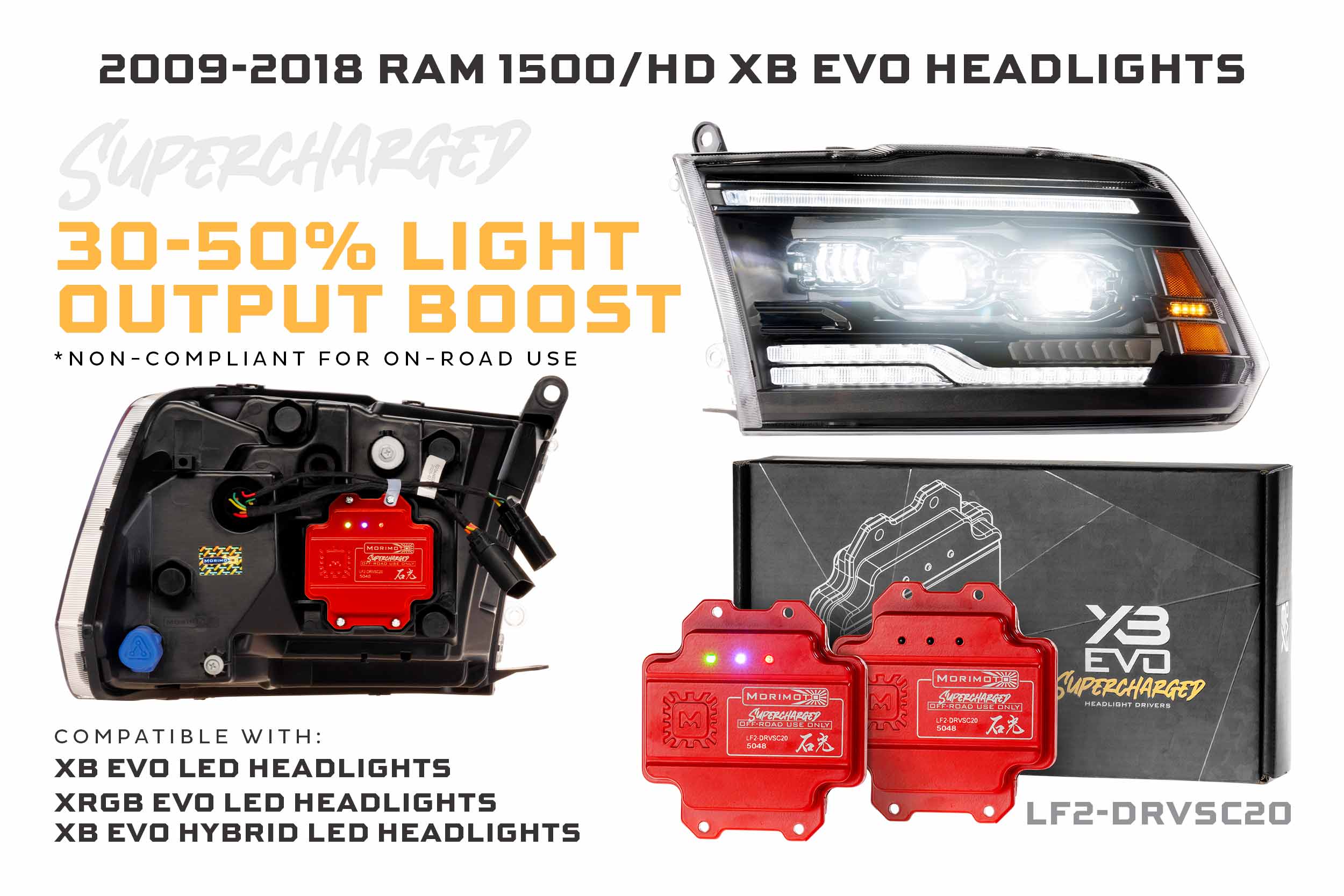 Morimoto Supercharged Drivers 09-18 Dodge Ram XB Evo Series