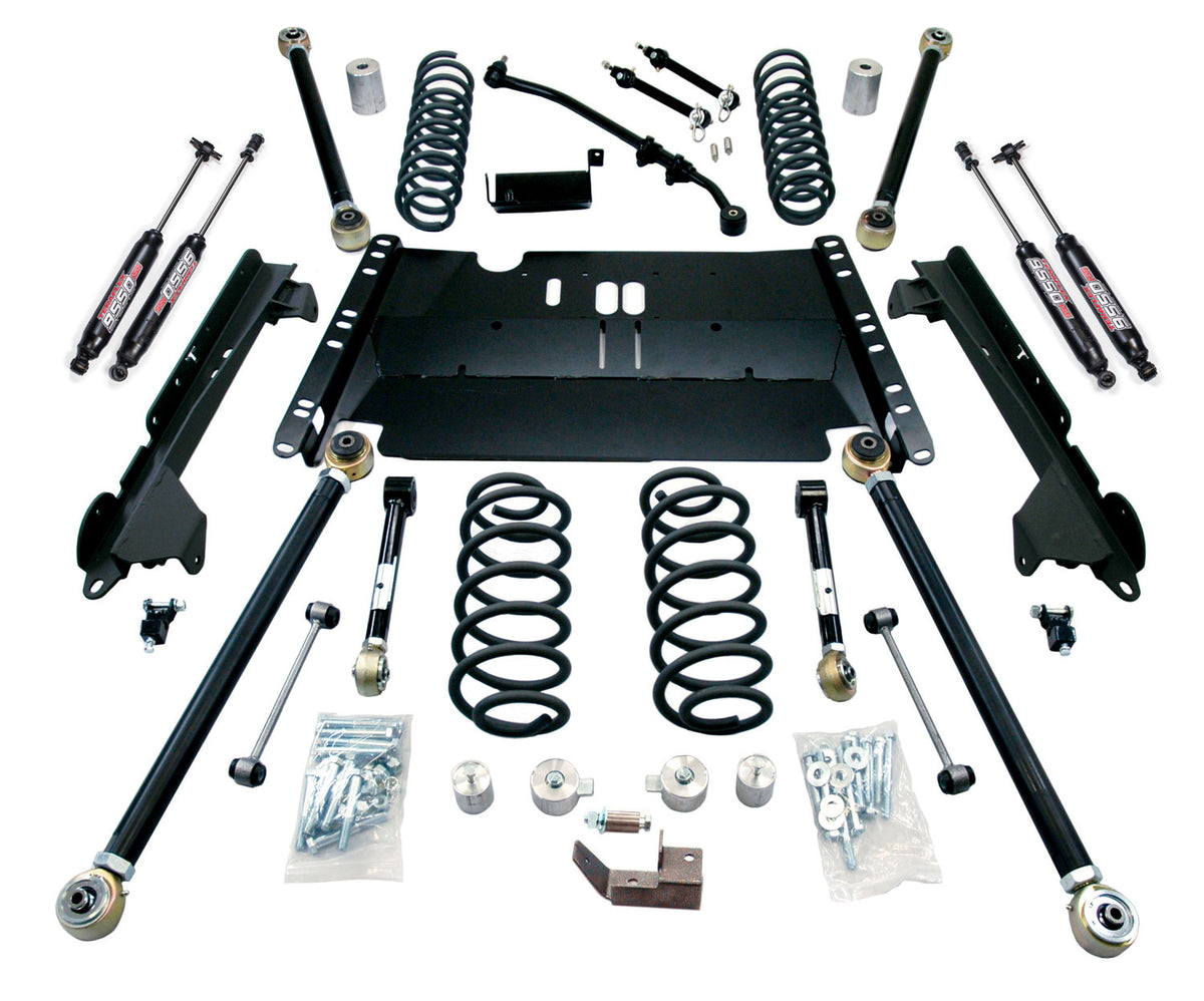 TeraFlex 3" Enduro LCG long arm suspension system with 9550 VSS shocks for Jeep Wrangler TJ 1997-2006
