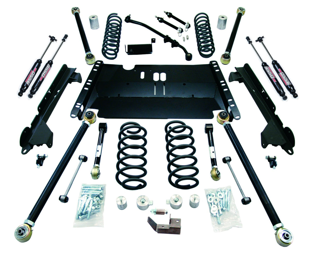 TeraFlex 4" Enduro LCG long arm suspension system with 9550 VSS shocks for Jeep Wrangler TJ 1997-2006