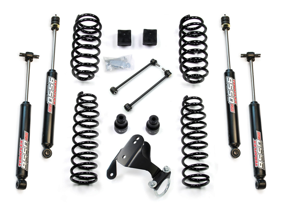TeraFlex 2.5" coil spring base lift kit & 9550 VSS Twin-Tube for Jeep Wrangler JK 2-door 2007-2018