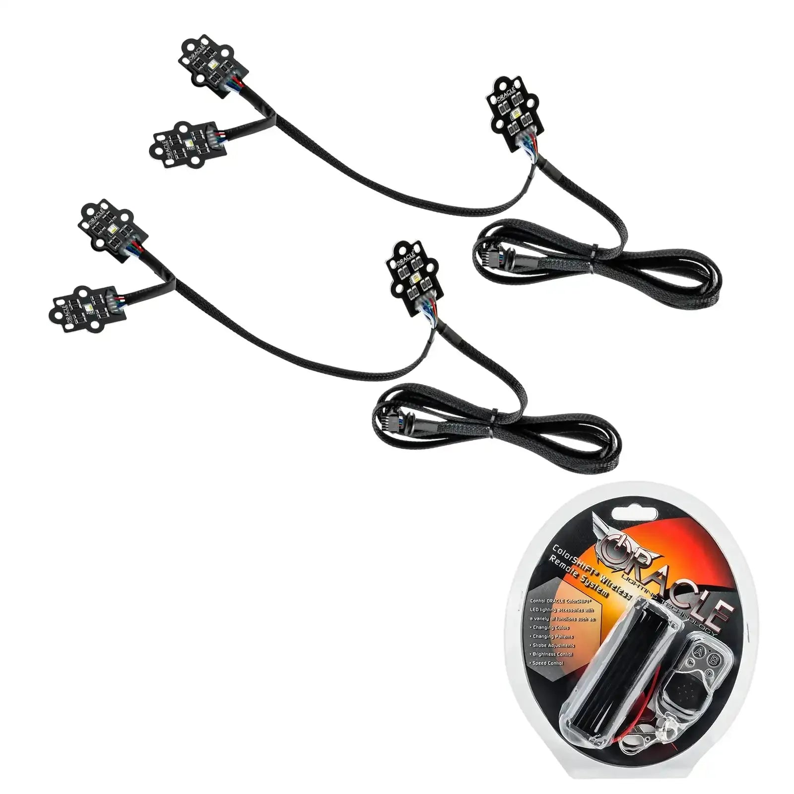 LED rock light kit with remote control for off-road and overlanding vehicles