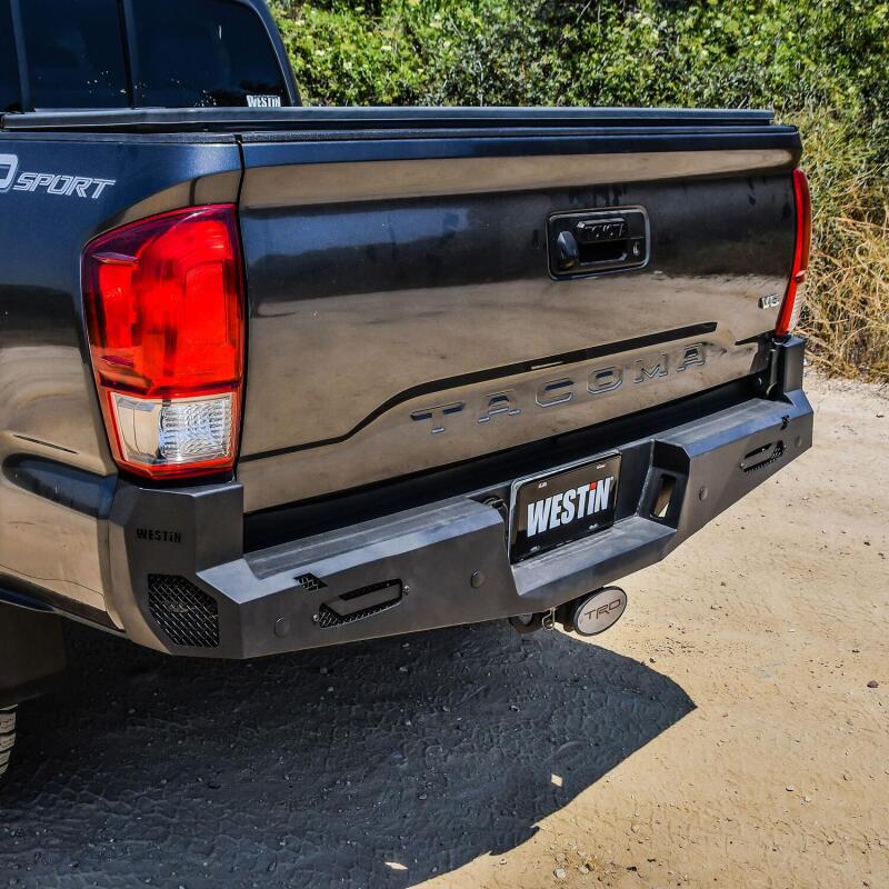 Westin Pro-Series Rear Bumper, Textured Black, fits Toyota Tacoma