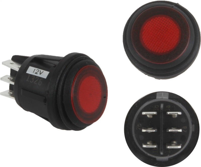 RIGID 3-Position Rocker Switch, Red