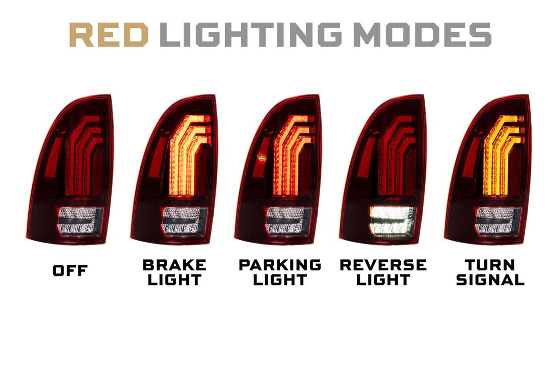 Morimoto Toyota Tacoma (05-15) XB LED Tail Lights (Clear or Red)