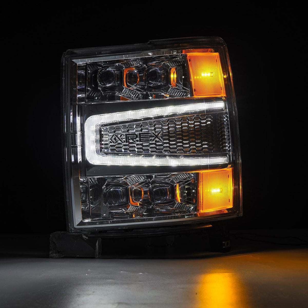 AlphaRex NOVA-Series LED Projector Headlights for Chevrolet Silverado 1500 - Chrome