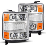 AlphaRex NOVA-Series LED Projector Headlights for Chevrolet Silverado 1500 - Chrome