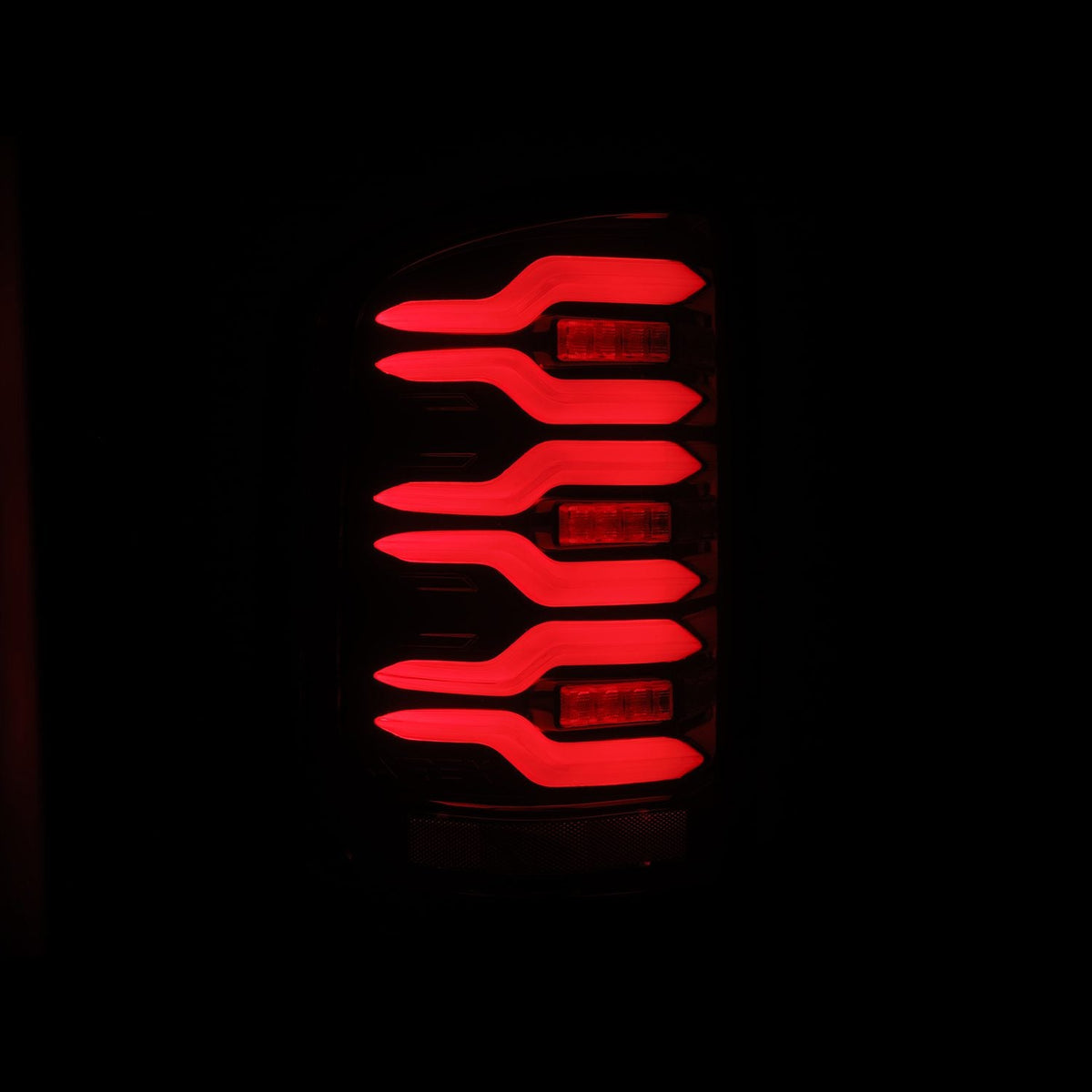 AlphaRex LUXX-Series LED Tail Lights for GMC Sierra HD 2500/3500 / GMC Sierra 1500 - Black Red