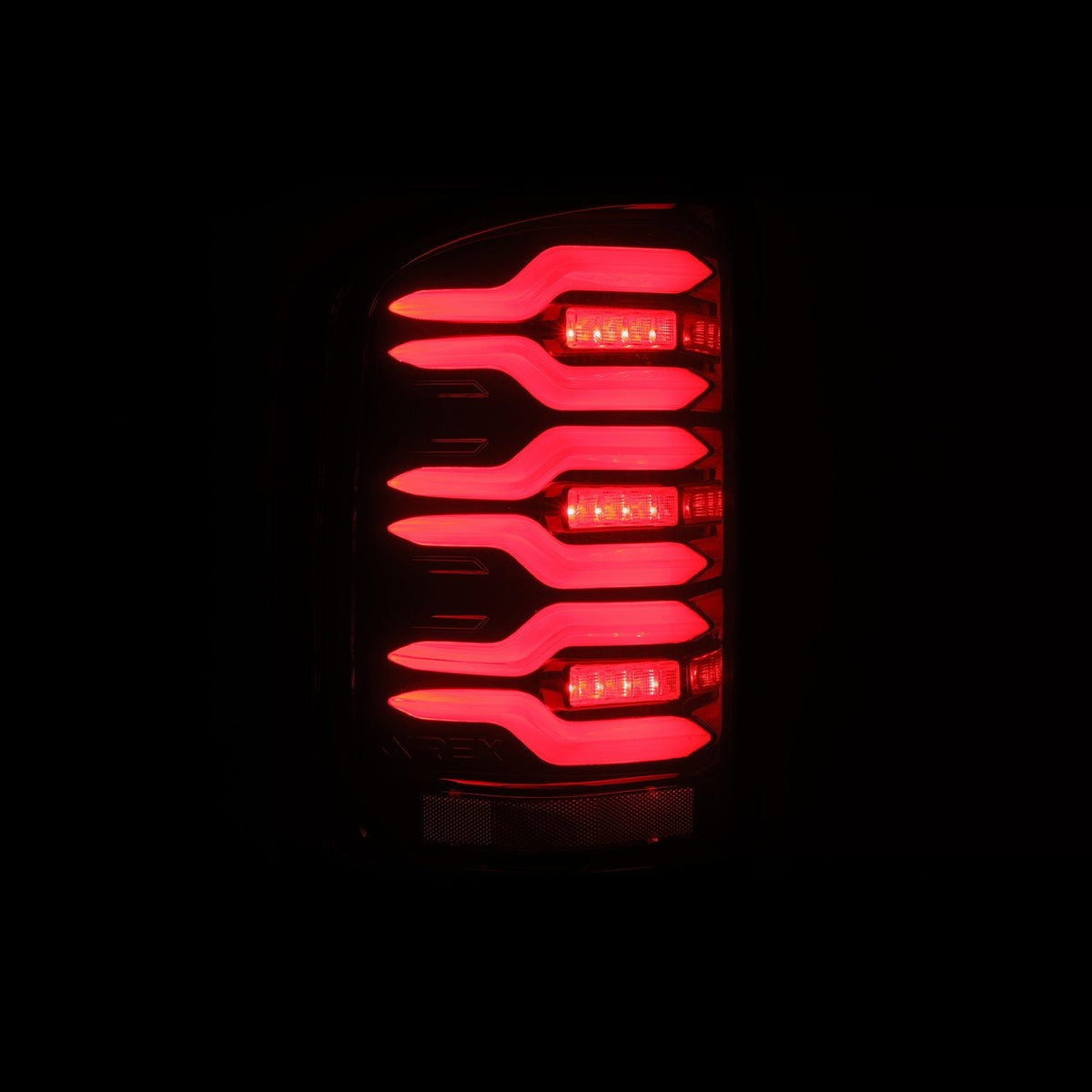 AlphaRex LUXX-Series LED Tail Lights for GMC Sierra HD 2500/3500 / GMC Sierra 1500 - Black Red