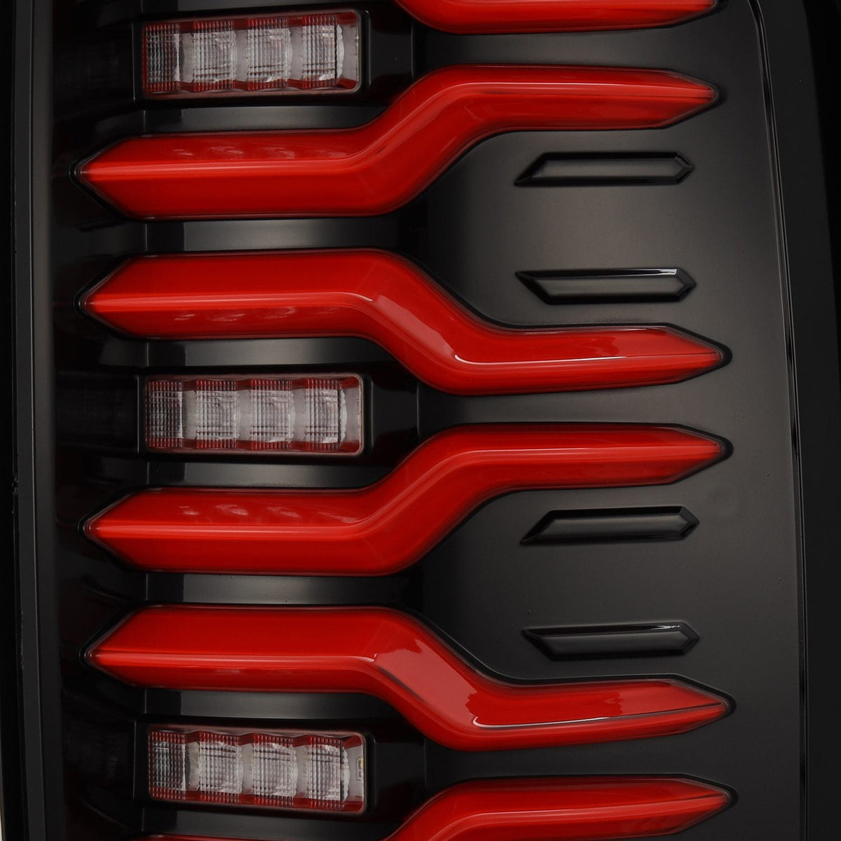 AlphaRex LUXX-Series LED Tail Lights for GMC Sierra HD 2500/3500 / GMC Sierra 1500 - Black Red