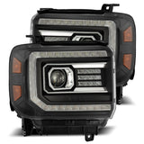 AlphaRex PRO-Series Halogen Projector Headlights for GMC Sierra 1500 / GMC Sierra HD 2500/3500 - Black