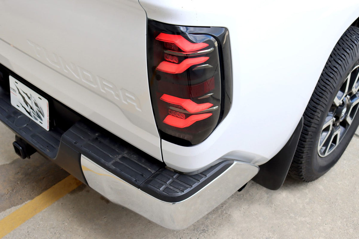 AlphaRex LUXX-Series LED Tail Lights for Toyota Tundra - Black Smoke