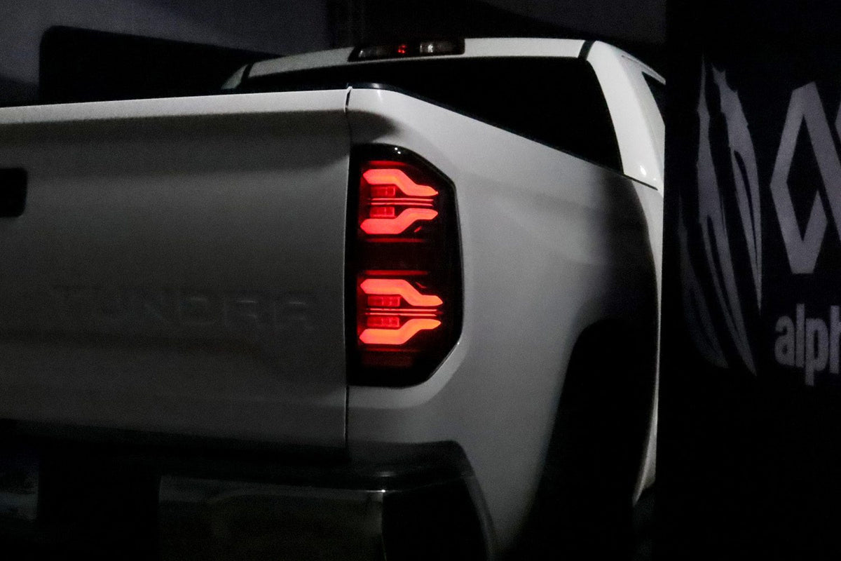AlphaRex LUXX-Series LED Tail Lights for Toyota Tundra - Black Smoke