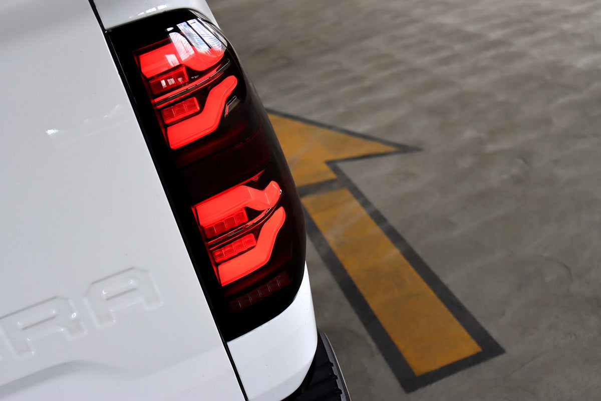 AlphaRex LUXX-Series LED Tail Lights for Toyota Tundra - Black Smoke
