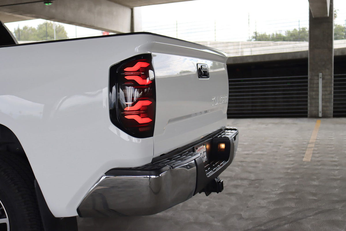 AlphaRex LUXX-Series LED Tail Lights for Toyota Tundra - Black Smoke
