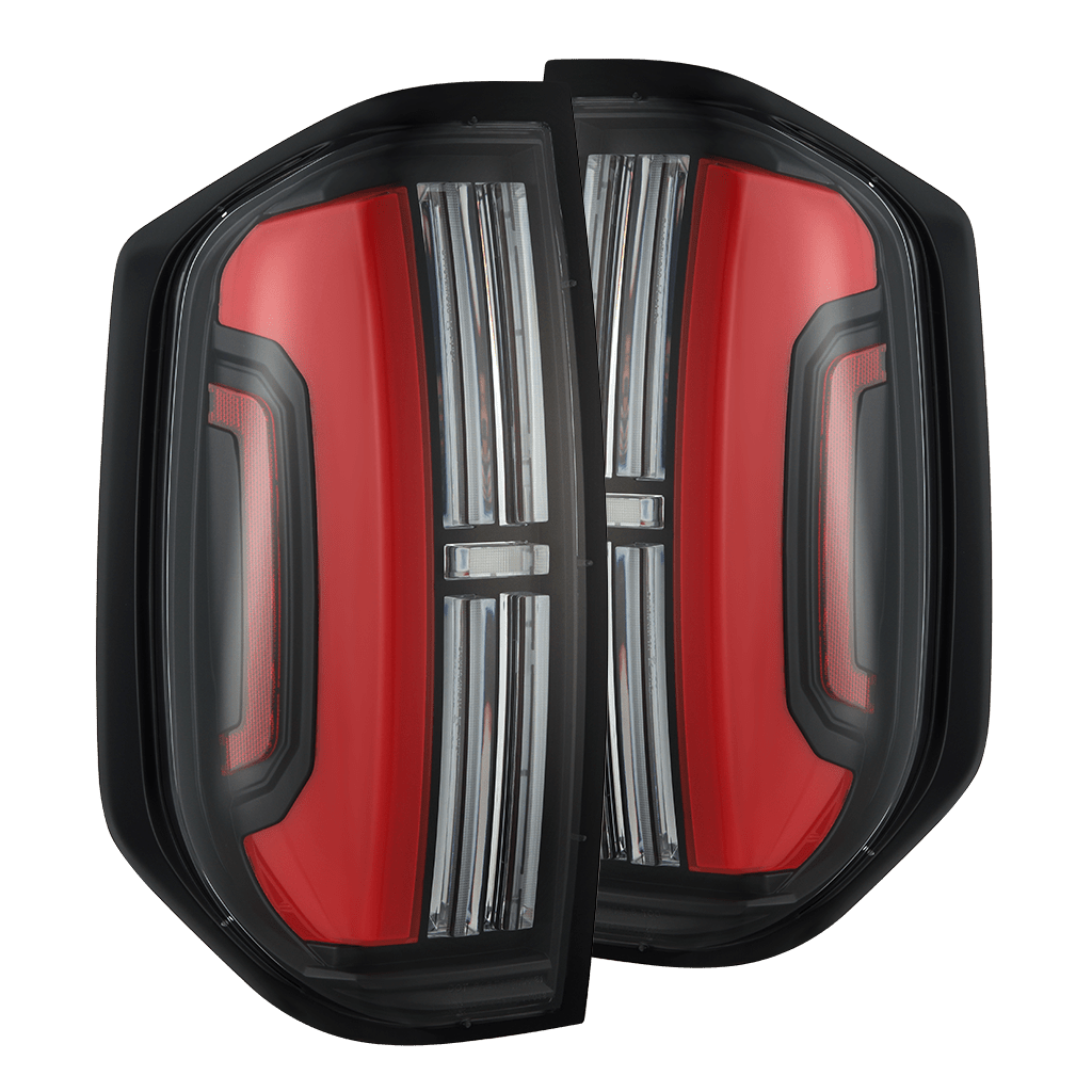 AlphaRex NOVA-Series Prismatic LED Tail Lights for Toyota Tundra - Black Red