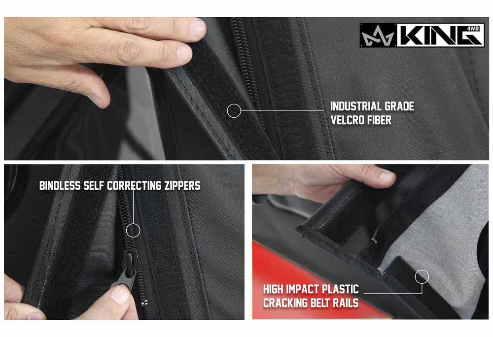 King 4WD replacement soft top in Black Diamond for 2007-2009 Jeep Wrangler Unlimited JK - view 5