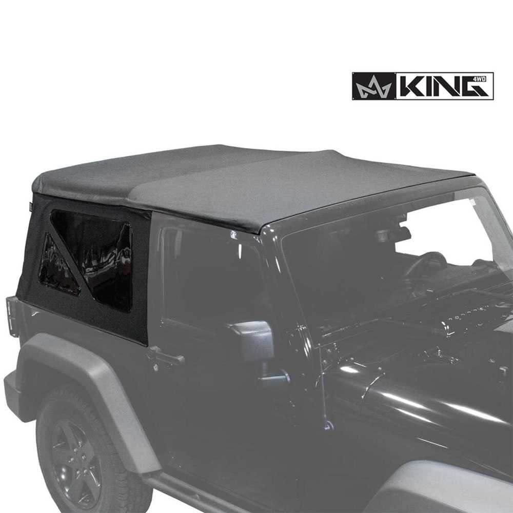King 4WD replacement soft top in Black Diamond for Jeep Wrangler JK 2 door - view 2