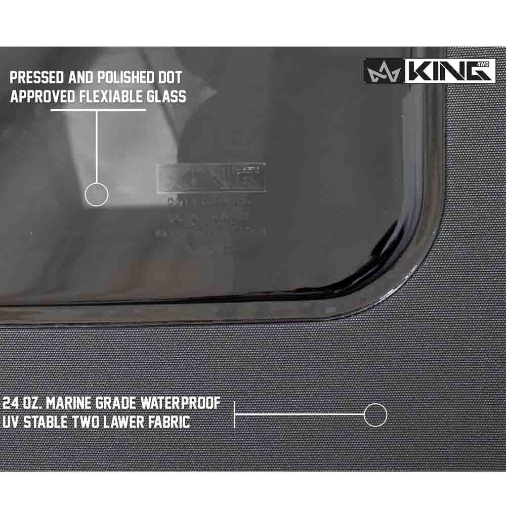 King 4WD replacement soft top in Black Diamond for Jeep Wrangler JK 2 door - view 5