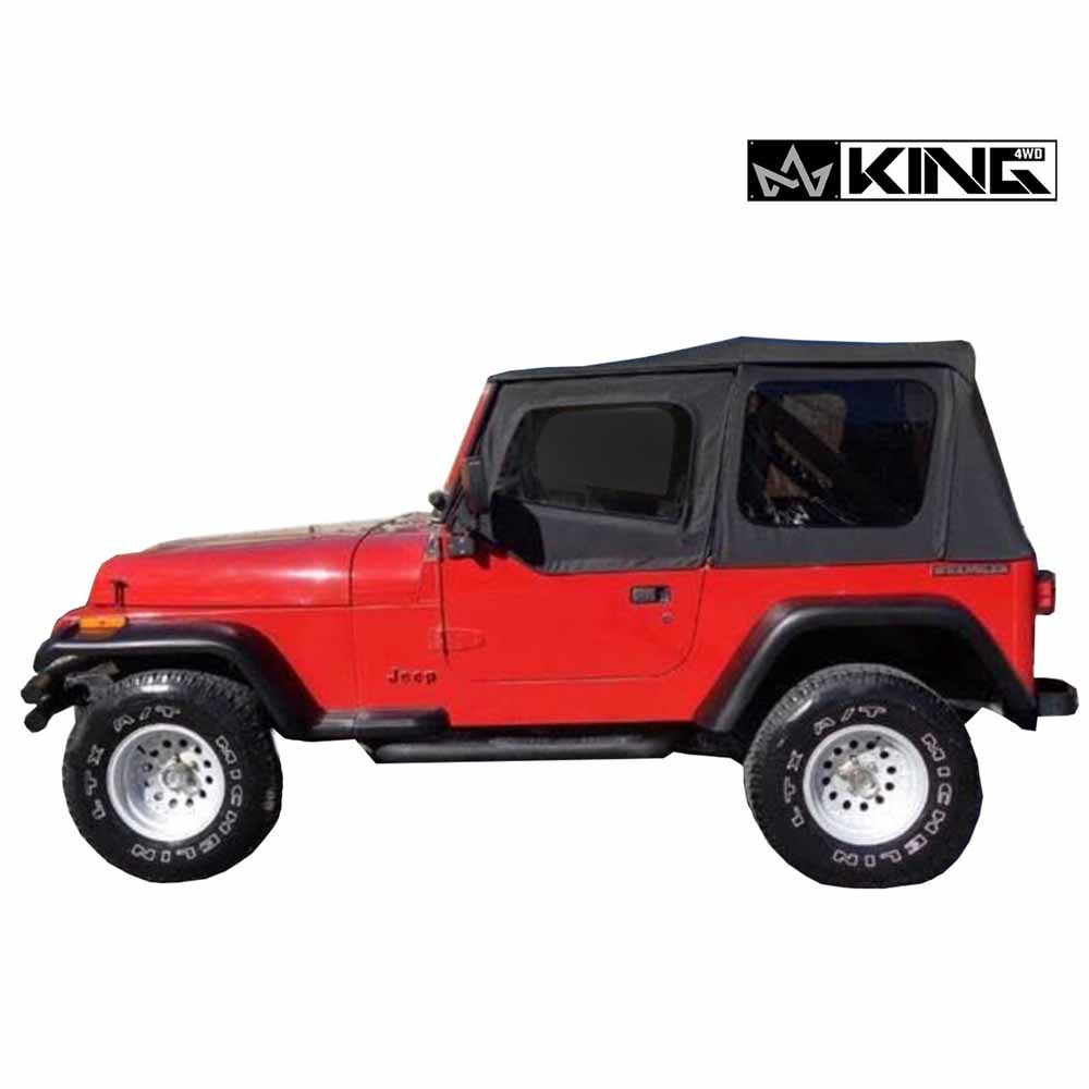 King 4WD replacement soft top in Black Diamond for Jeep Wrangler YJ - view 2
