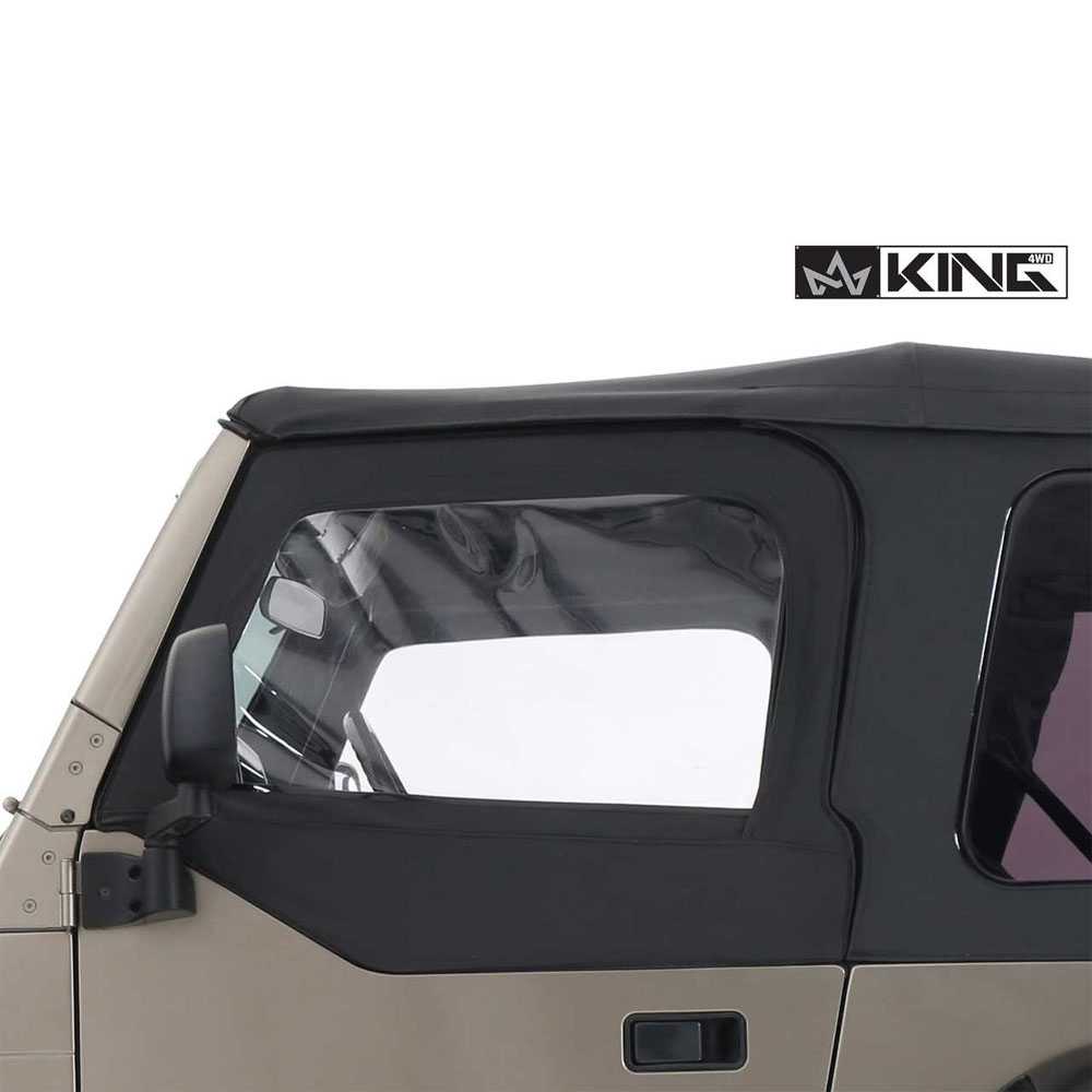 King 4WD replacement upper door skins in Black Diamond for Jeep Wrangler TJ - view 3