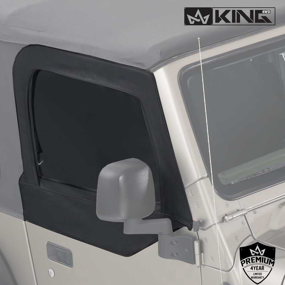King 4WD replacement upper door skins in Black Diamond for Jeep Wrangler TJ - view 5