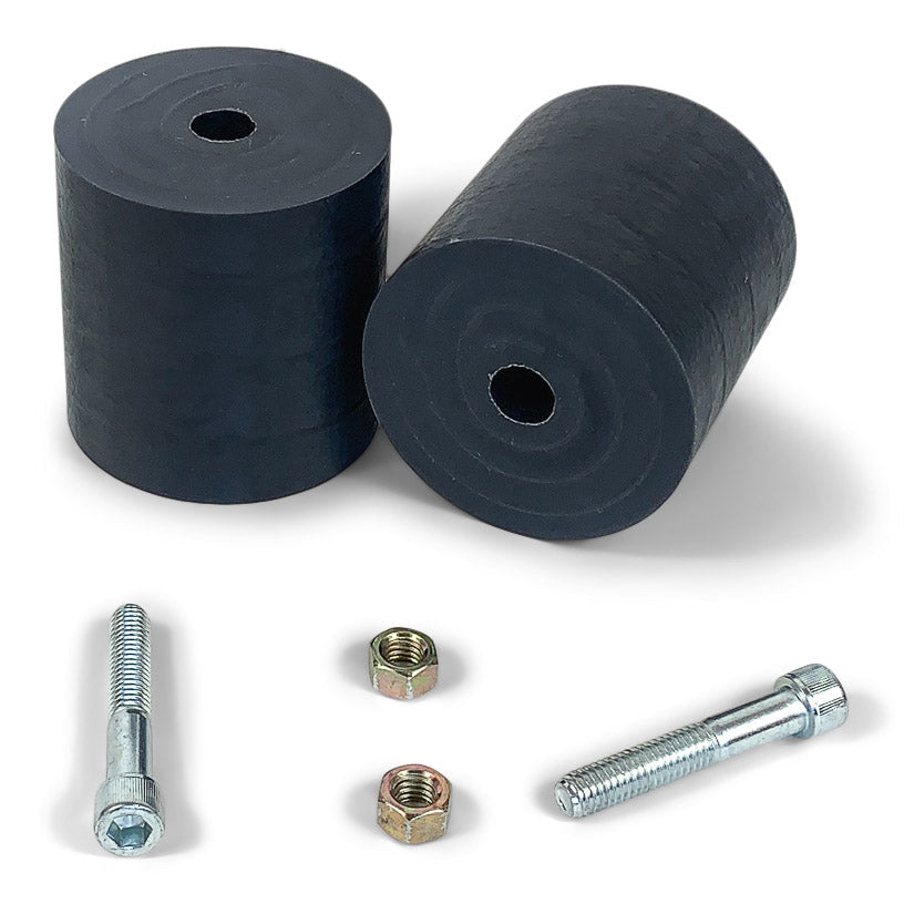 Heavy duty rubber bump stops with bolts and nuts for off-road vehicle suspension upgrade