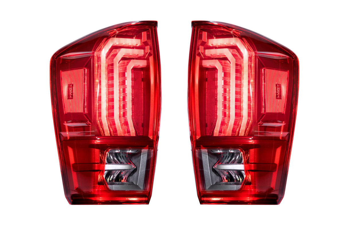 Morimoto XB red LED tail lights for 2016-2023 Toyota Tacoma