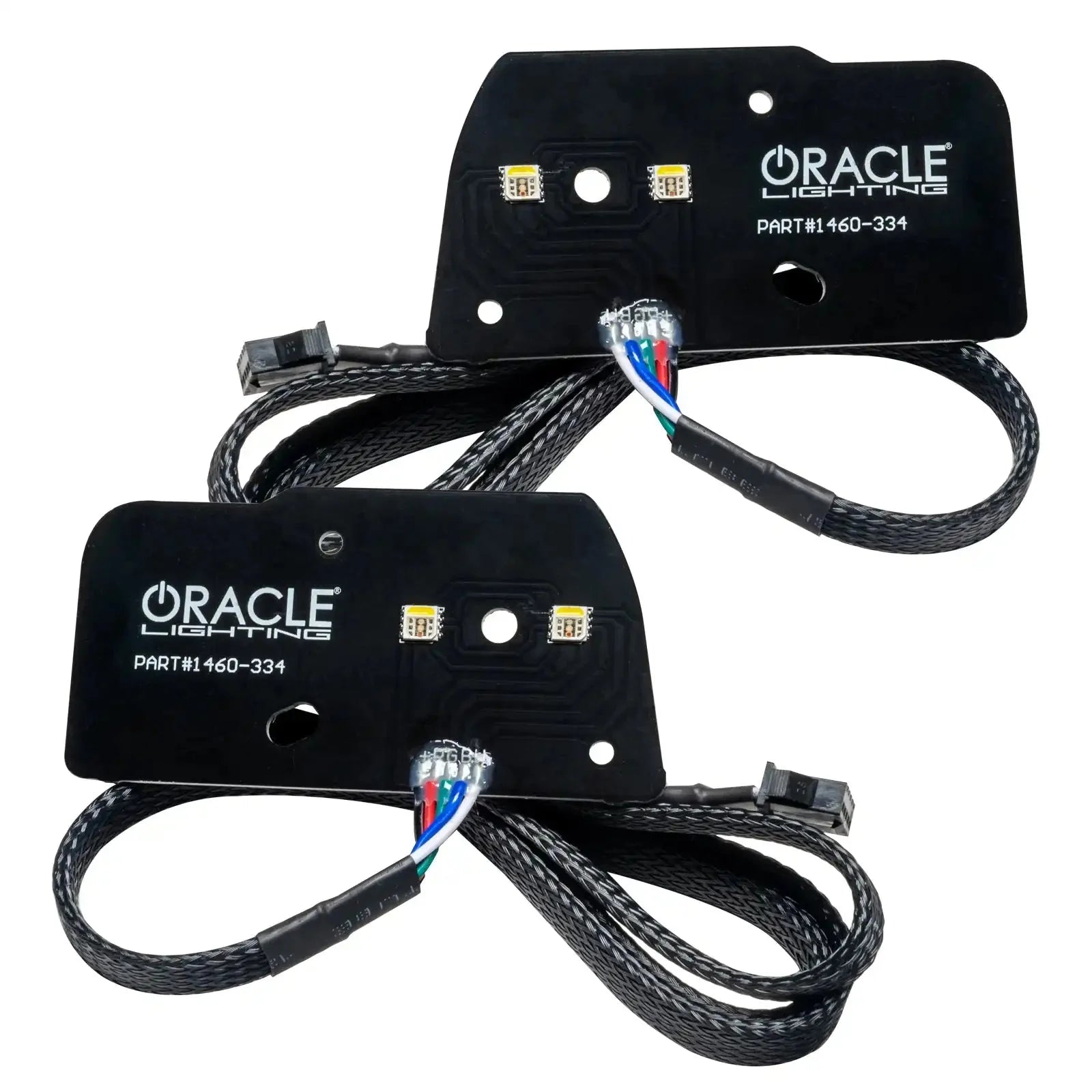 Oracle Lighting LED light kit with black mounting plates and wiring harness for vehicles