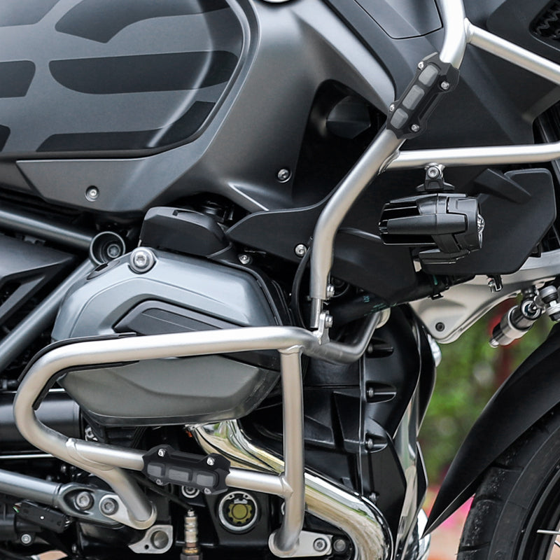 LOBOO Crash Bar Bumper Pads(Pair) – Universal Motorcycle Frame Protectors with Rubber Cushion, Fits 22–25mm Bars