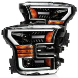 AlphaRex LUXX-Series LED Projector Headlights for Ford F-150 / Ford F-150 Raptor - Jet Black