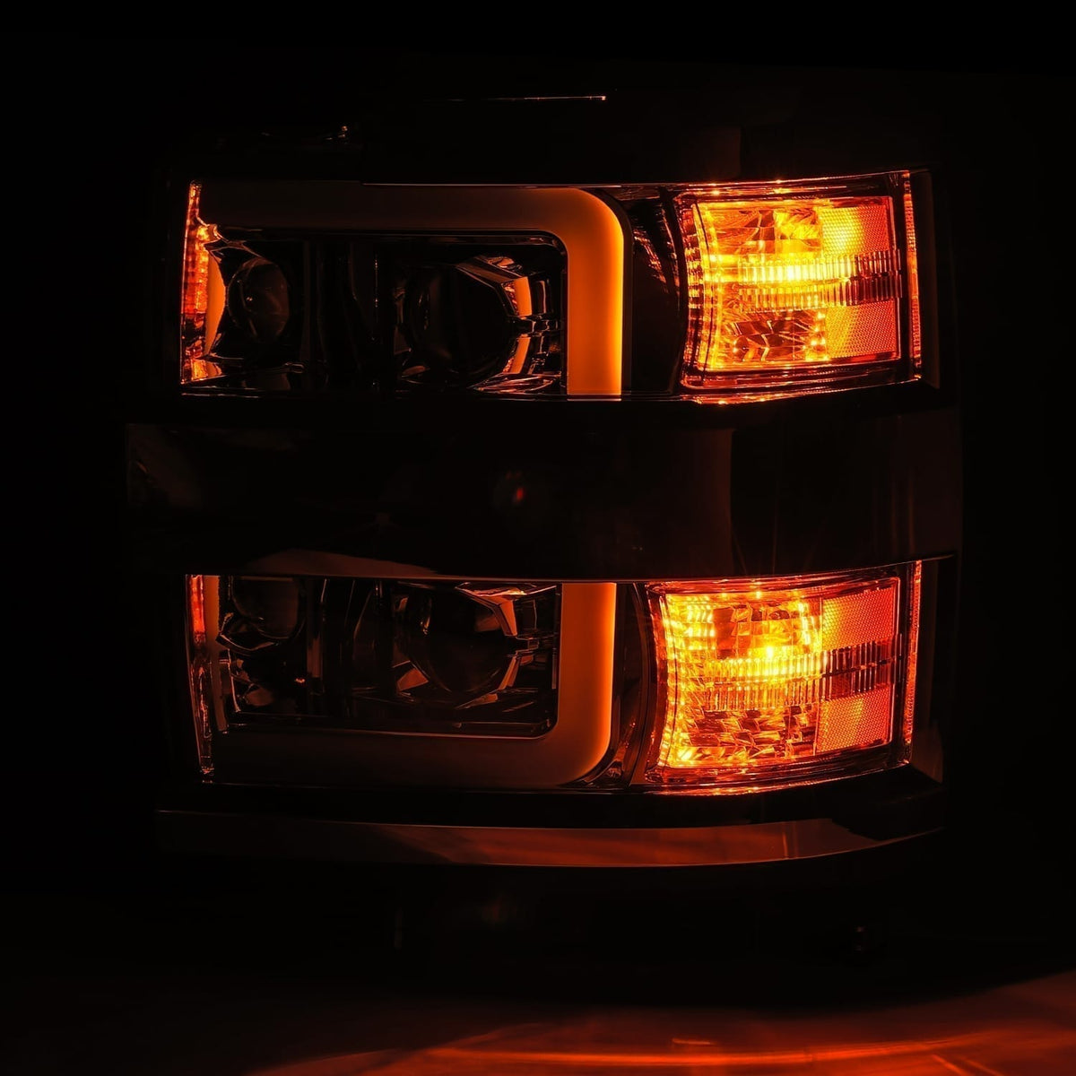 AlphaRex PRO-Series Halogen Projector Headlights for Chevrolet Silverado HD 2500/3500 - Chrome