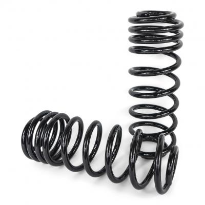 Black heavy-duty suspension coil springs for off-road vehicles and trucks
