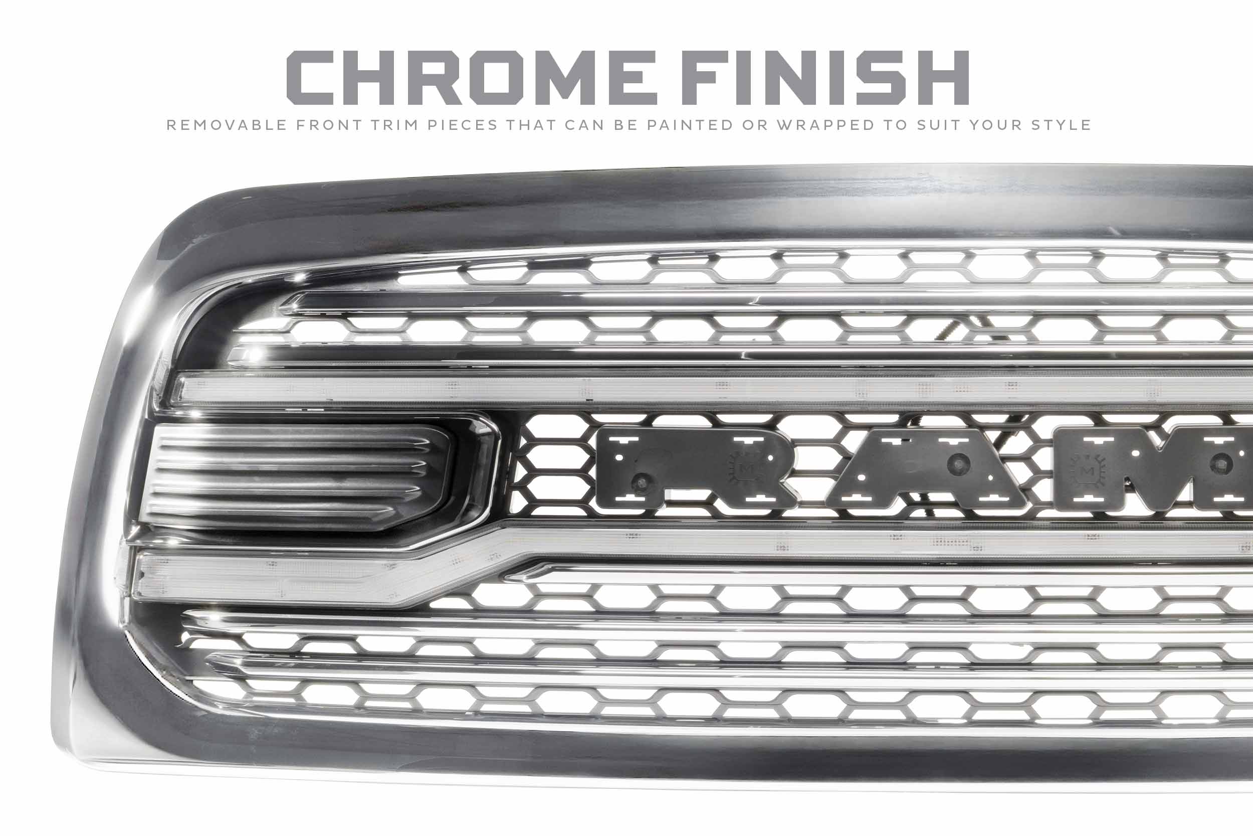 Morimoto Dodge Ram HD XBG LED DRL Grille (Chrome) (13-18)
