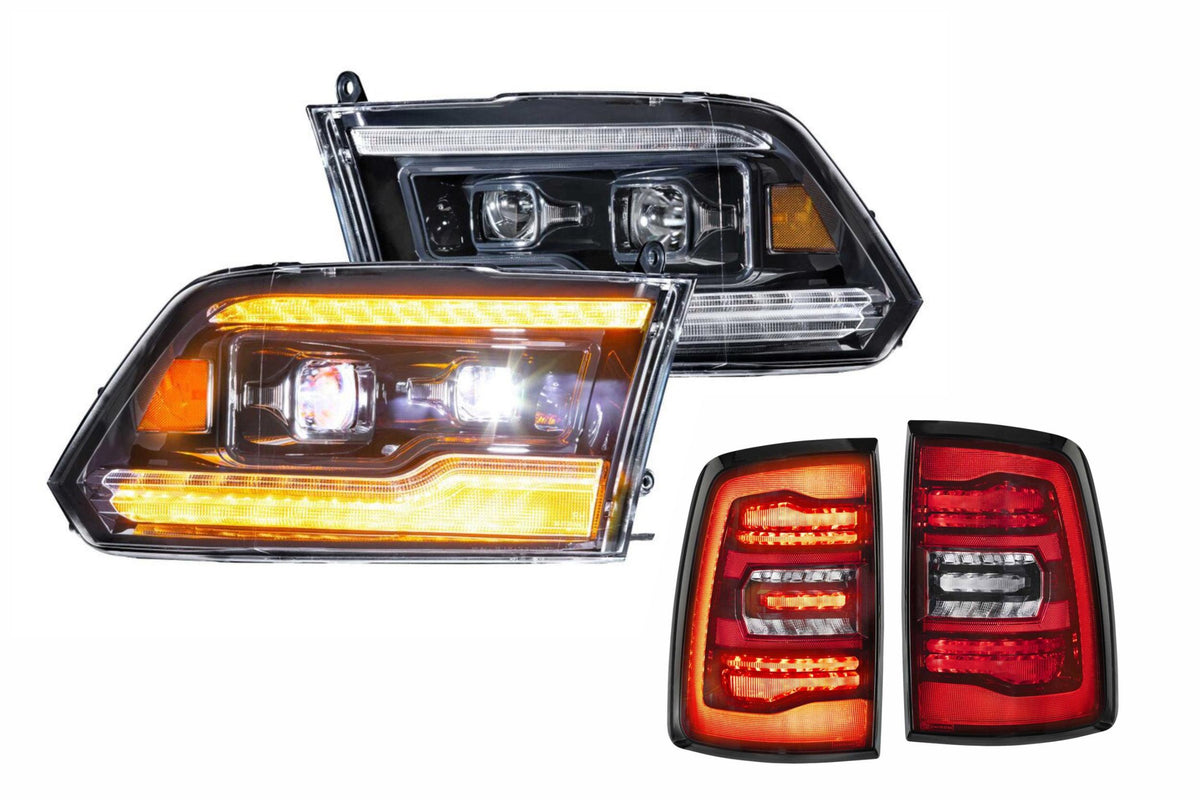 16-18 Dodge Ram Amber DRL Heads and Red Tails