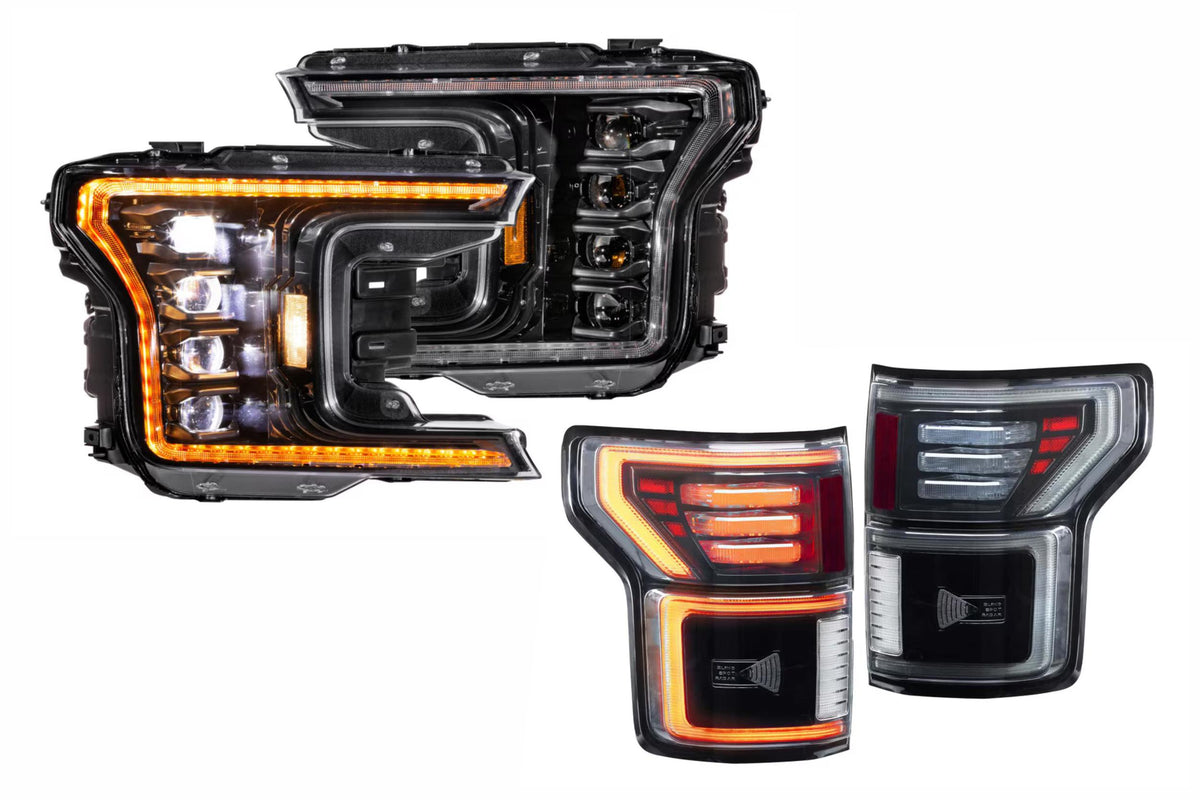 18-20 Ford F-150 Amber DRL Heads and Smoked Tails