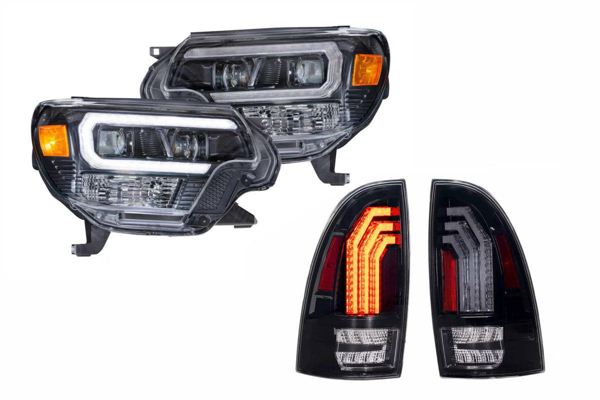 12-15 Tacoma White DRL Heads and Clear Tails