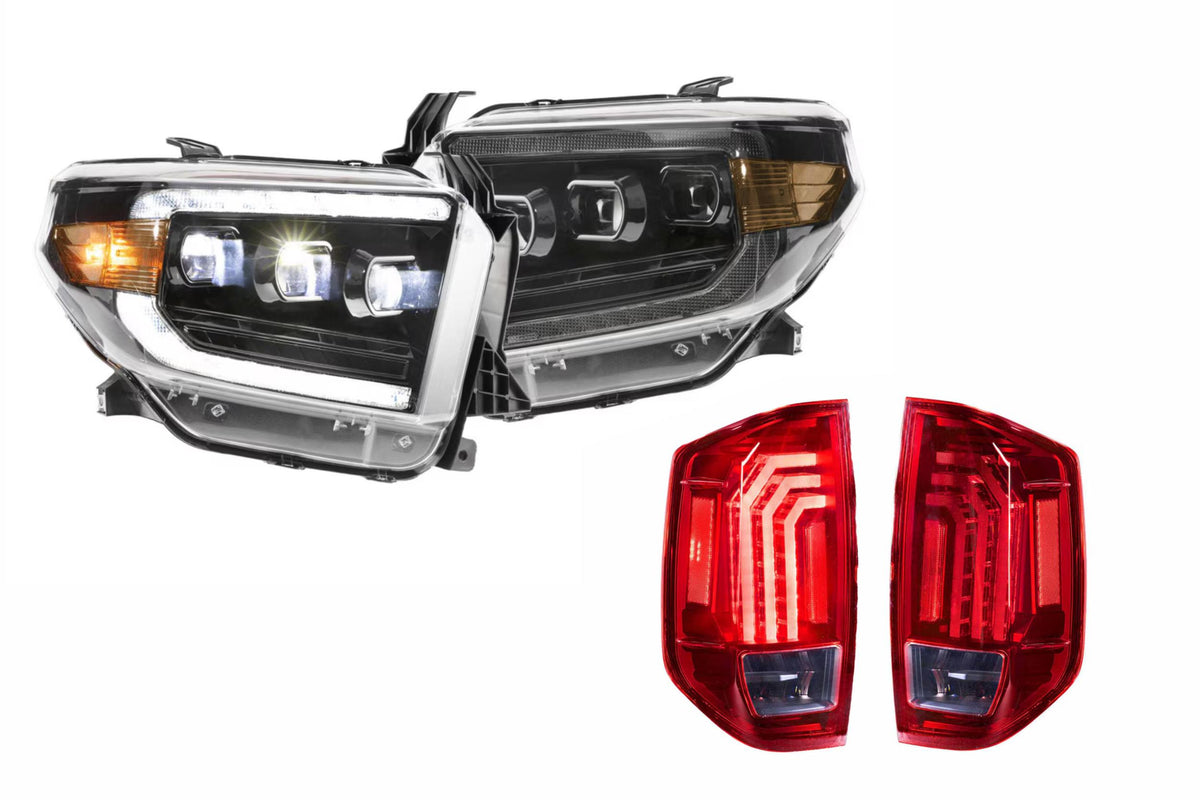 14-21 Tundra White DRL Heads and Red Tails OEM LED