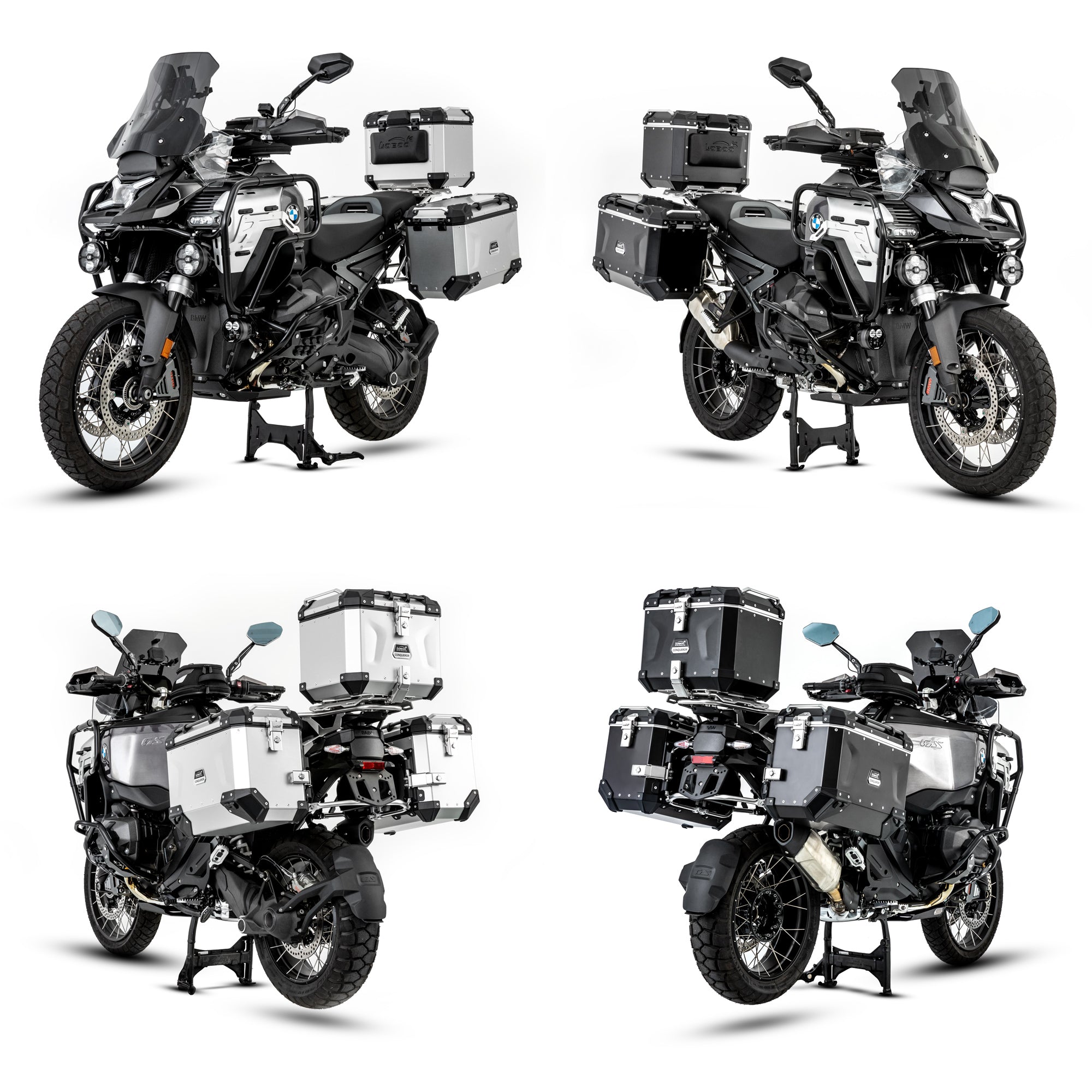 LOBOO CONQUEROR Aluminum Cases & Racks Set for BMW R1300GS / R1300GS Adventure