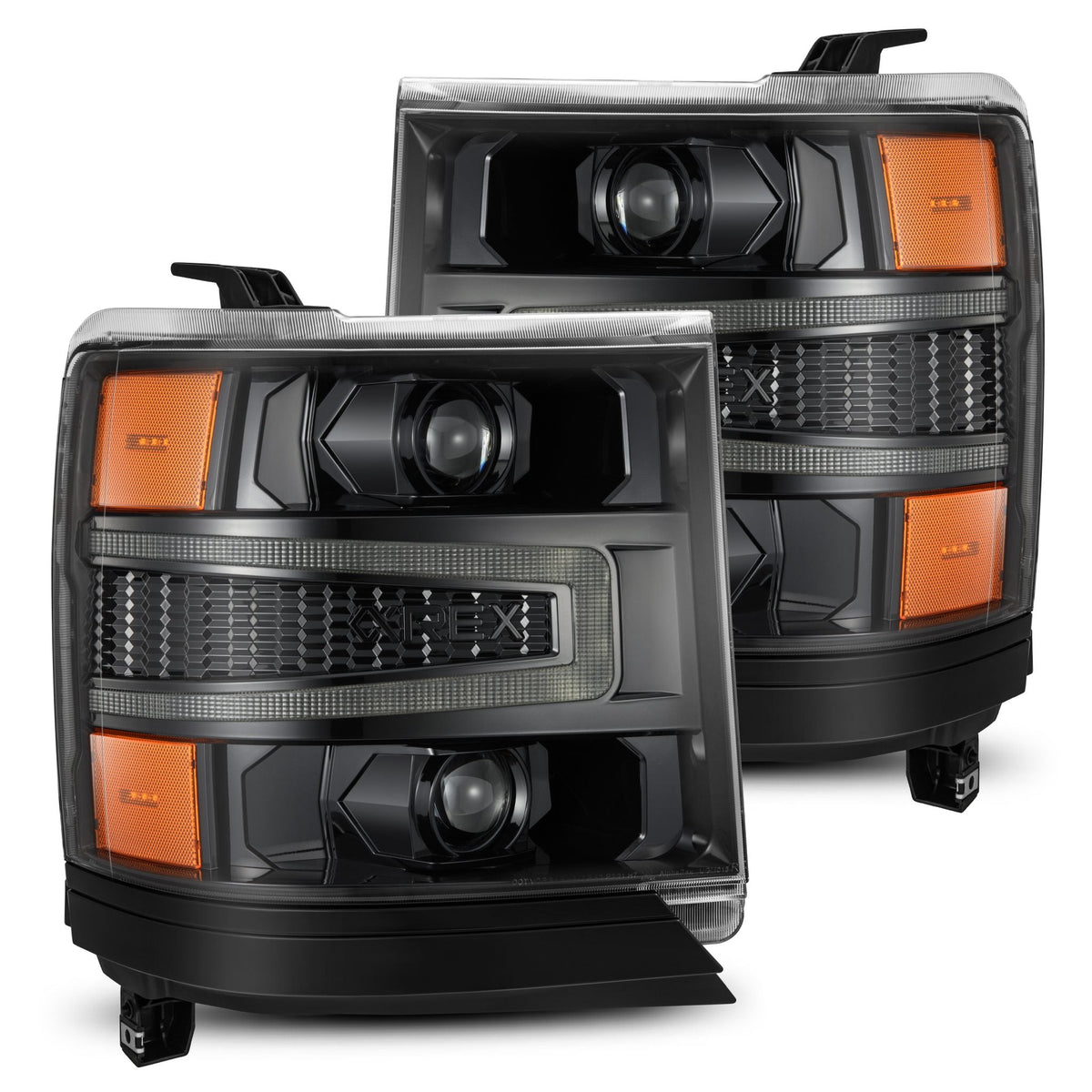 AlphaRex LUXX-Series LED Projector Headlights for Chevrolet Silverado 1500 - Alpha-Black