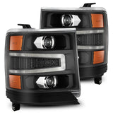 AlphaRex LUXX-Series LED Projector Headlights for Chevrolet Silverado 1500 - Black