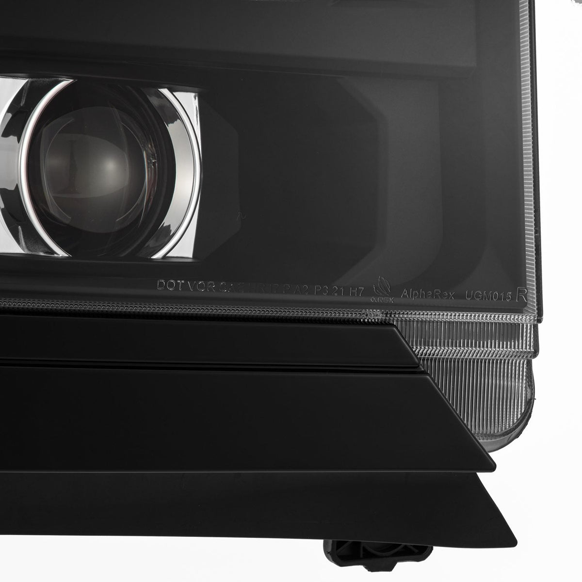 AlphaRex LUXX-Series LED Projector Headlights for Chevrolet Silverado 1500 - Black