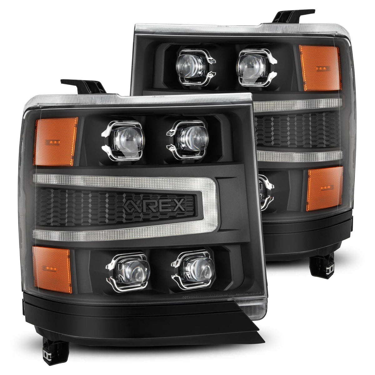 AlphaRex NOVA-Series LED Projector Headlights for Chevrolet Silverado 1500 - Black