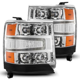 AlphaRex NOVA-Series LED Projector Headlights for Chevrolet Silverado 1500 - Chrome